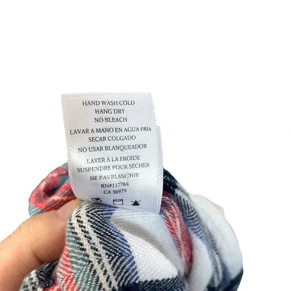 Rails Women’s Hunter Long Sleeve Plaid Button Down in White/Navy/Red Size S - Picture 9 of 14